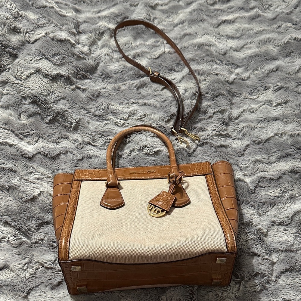 Michael Kors Tan and Cream Satchel